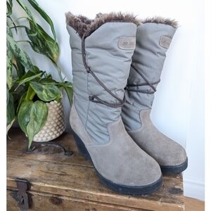 OLANG Women's Winter Boots with Wedge Heels
